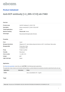 Anti-SCF antibody [1.2_2H5-1C10] ab17482 Product datasheet Overview Product name