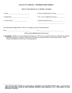 FACULTY UPDATE - INFORMATION SHEET