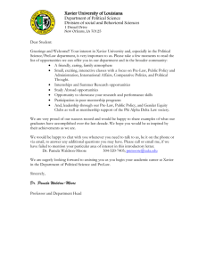 Xavier University of Louisiana Department of Political Science