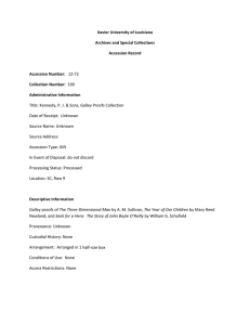 Xavier University of Louisiana  Archives and Special Collections  Accession Record   