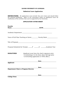 Sabbatical Leave Application  INSTRUCTIONS: