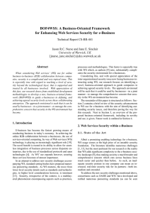 BOF4WSS: A Business-Oriented Framework for Enhancing Web Services Security for e-Business