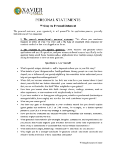 Personal Statement Writing Guide for College Applications