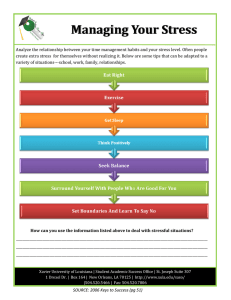 Managing Your Stress