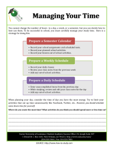 Managing Your Time
