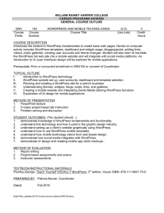 WILLIAM RAINEY HARPER COLLEGE CAREER PROGRAMS DIVISION GENERAL COURSE OUTLINE