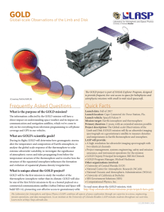 GOLD Global-scale Observations of the Limb and Disk