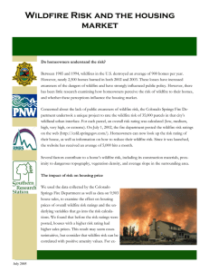 Wildfire Risk and the housing market