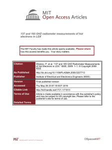 137 and 165 GHZ radiometer measurements of hot electrons in LDX