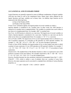 2.8 CANONICAL AND STANDARD FORMS