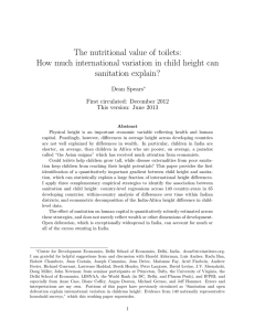 The nutritional value of toilets: sanitation explain?