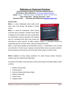 Reflection on Classroom Practices