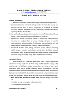 Compito di Audit Energetico: Sistemi Elettrici UNY