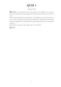 QUIZ 1 Question: