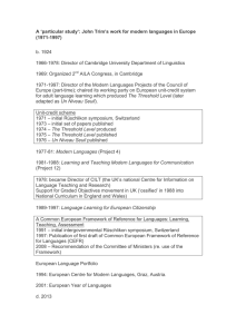 A ‘particular study’: John Trim’s work for modern languages in... (1971-1997)  b. 1924