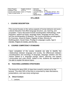 Study Program : English Literature Semester : 5