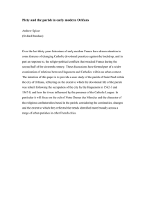 Piety and the parish in early modern Orléans