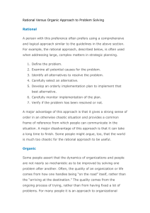Rational vs. Organic Problem Solving Approaches