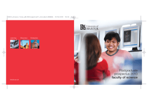 Postgraduate prospectus 2010 faculty of science Learning