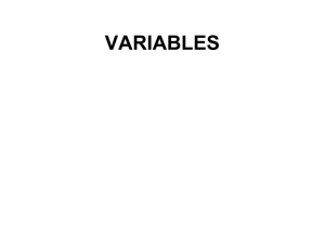 VARIABLES
