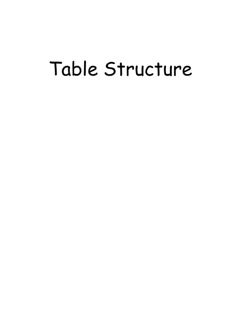 table-structure