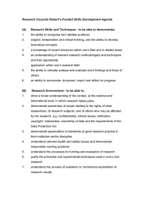 Research Councils Robert’s-Funded Skills Development Agenda  1.