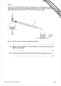Core 1 www.XtremePapers.com Chemical Analysis and Techniques page 1