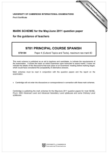 9781 PRINCIPAL COURSE SPANISH  for the guidance of teachers