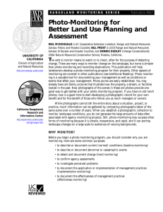 Photo-Monitoring for Better Land Use Planning and Assessment T