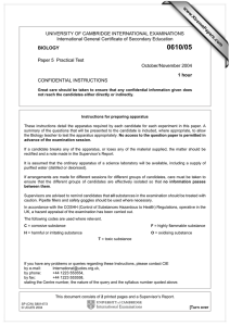 UNIVERSITY OF CAMBRIDGE INTERNATIONAL EXAMINATIONS International General Certificate of Secondary Education www.XtremePapers.com