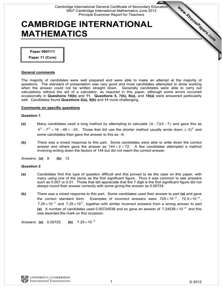 Cambridge International General Certificate Of Secondary Education