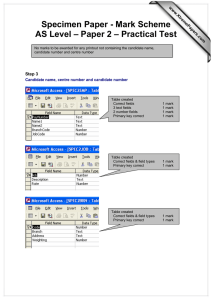 Specimen Paper - Mark Scheme  www.XtremePapers.com