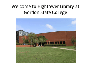 Welcome to Hightower Library at Gordon State College