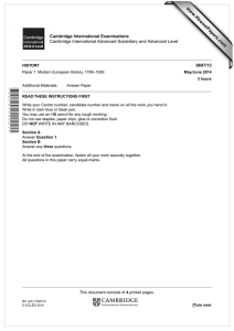www.XtremePapers.com Cambridge International Examinations 9697/13 Cambridge International Advanced Subsidiary and Advanced Level
