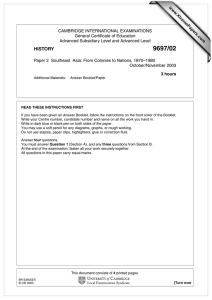 CAMBRIDGE INTERNATIONAL EXAMINATIONS General Certificate of Education www.XtremePapers.com