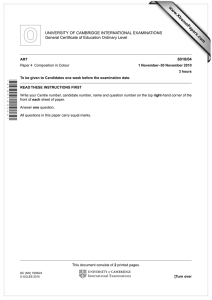 www.XtremePapers.com 6010/04 UNIVERSITY OF CAMBRIDGE INTERNATIONAL EXAMINATIONS General Certificate of Education Ordinary Level