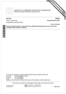 www.XtremePapers.com UNIVERSITY OF CAMBRIDGE INTERNATIONAL EXAMINATIONS General Certificate of Education Ordinary Level 5090/03