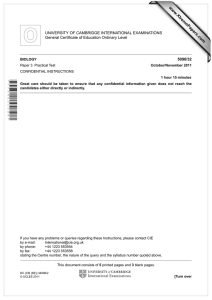 www.XtremePapers.com UNIVERSITY OF CAMBRIDGE INTERNATIONAL EXAMINATIONS General Certificate of Education Ordinary Level 5090/32