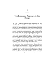 2  The Economic Approach to Tax Design