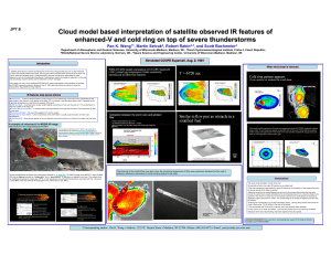 Cloud model based interpretation of satellite observed IR featur es of enhanced -