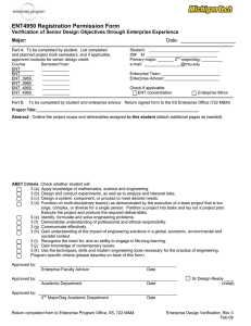 ENT4950 Registration Permission Form Major: