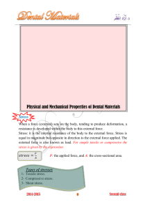 Physical and Mechanical Properties of Dental Materials Stress