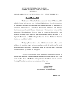 GOVERNMENT OF HIMACHAL PRADESH GENERAL ADMINISTRATION DEPARTMENT SECTION-A