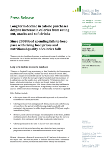 Press Release Long term decline in calorie purchases