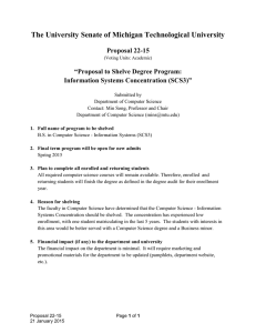 The University Senate of Michigan Technological University Proposal 22-15