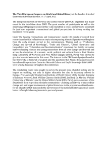 The Third European Congress on World and Global History