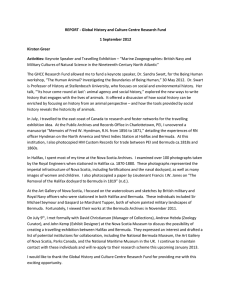 REPORT - Global History and Culture Centre Research Fund Kirsten Greer Activities: