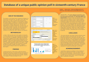 Database of a unique public opinion poll in sixteenth-century France