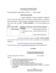Government of Himachal Pradesh Finance(Regulations) Department
