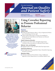 Using Coworker Reporting to Promote Professional Behavior Features